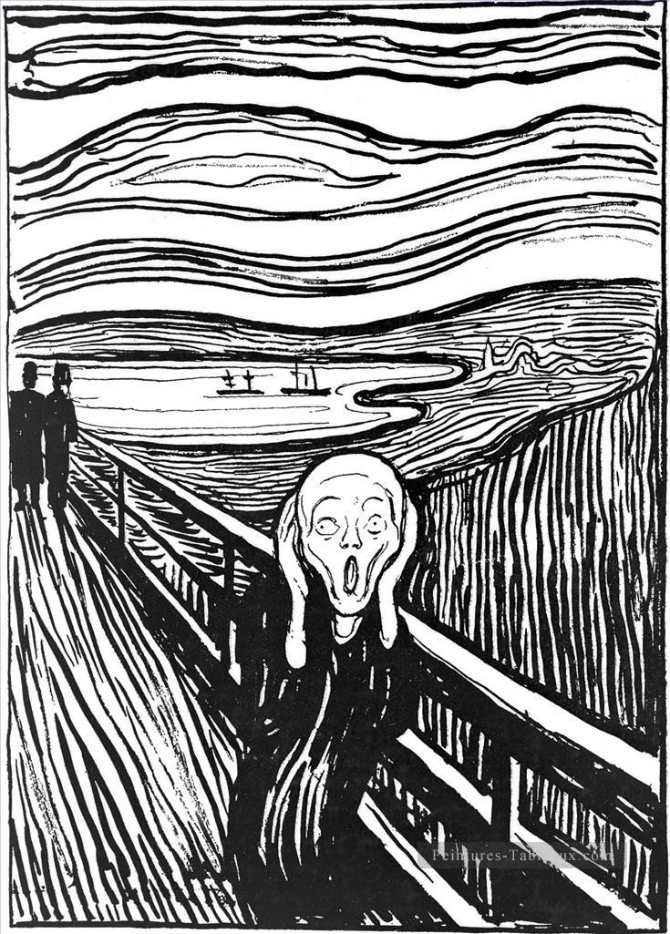 The Scream d’Edvard Munch 1895 POP Art Peintures à l'huile